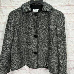 Akris Punto Women’s Coat Size 8 Wool Blend Switzerland 3-Button Closure Pockets